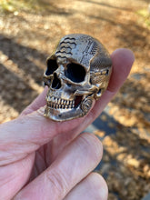 Load image into Gallery viewer, Brass TechSkull.1 Sculpture Small
