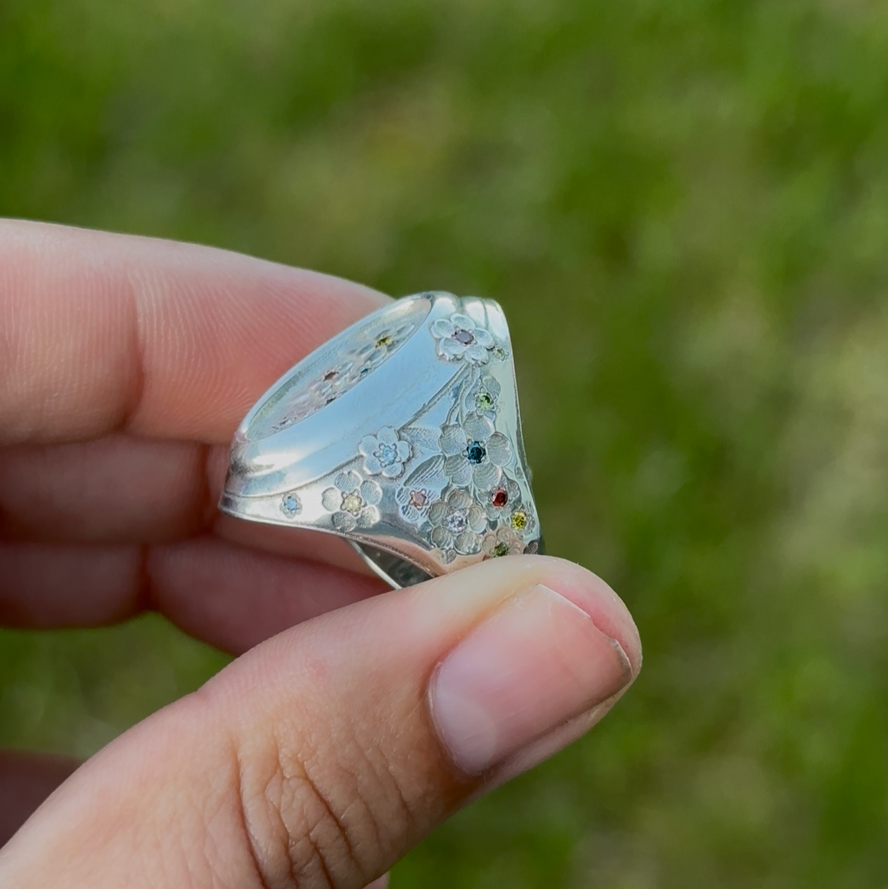 1/1 Chrome Diamond Sakura Signet Sz 8