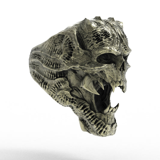 Brass Banshee Omen Ring