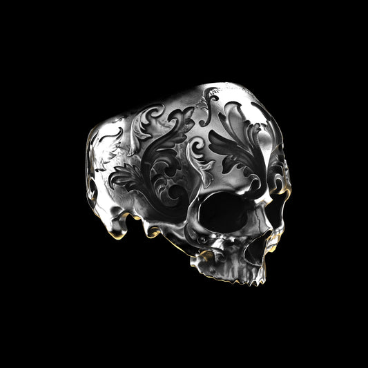 Baroque Skull Sterling Silver