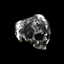 Load image into Gallery viewer, Baroque Skull Ring Sterling Silver