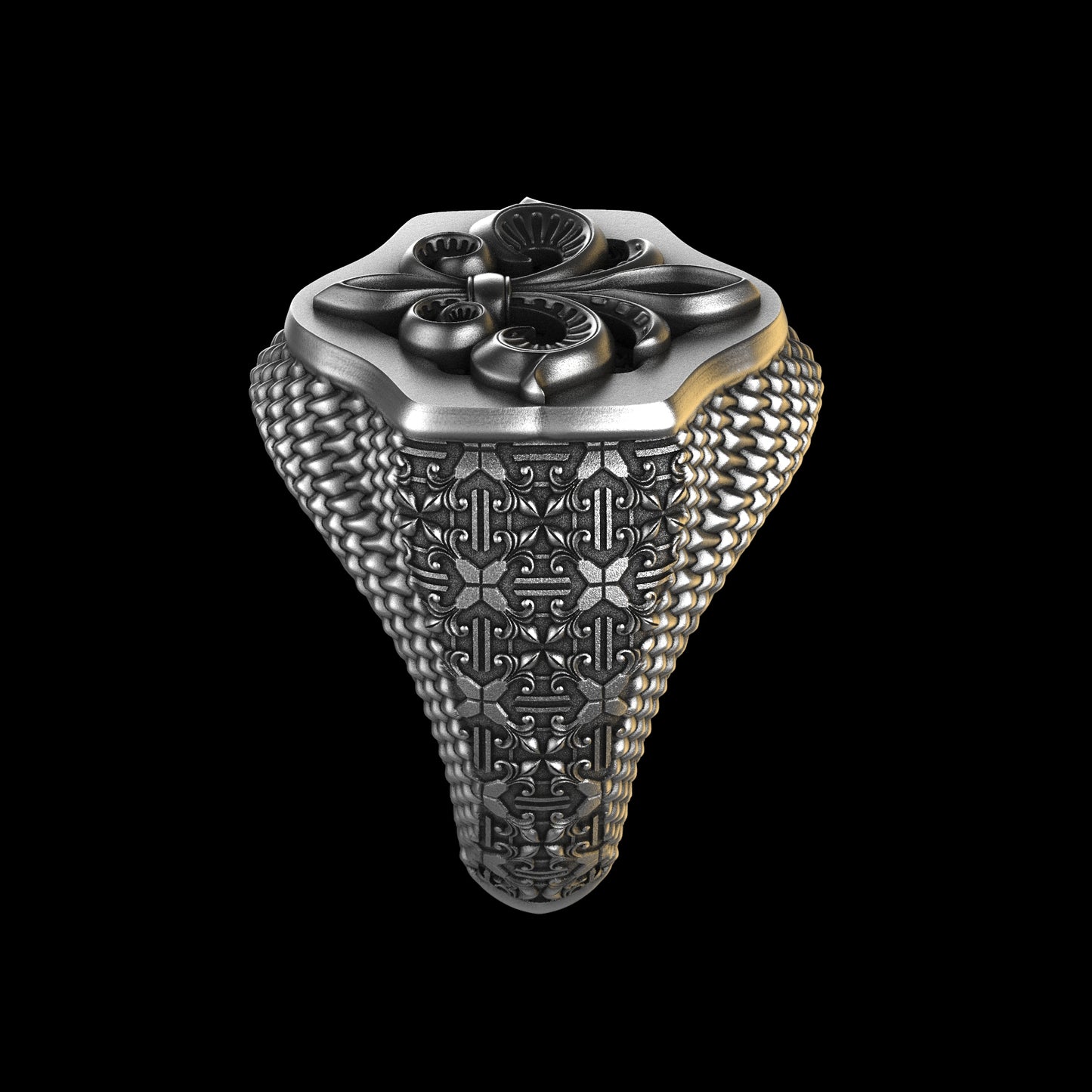 Fleur De Lis Signet Sterling Silver