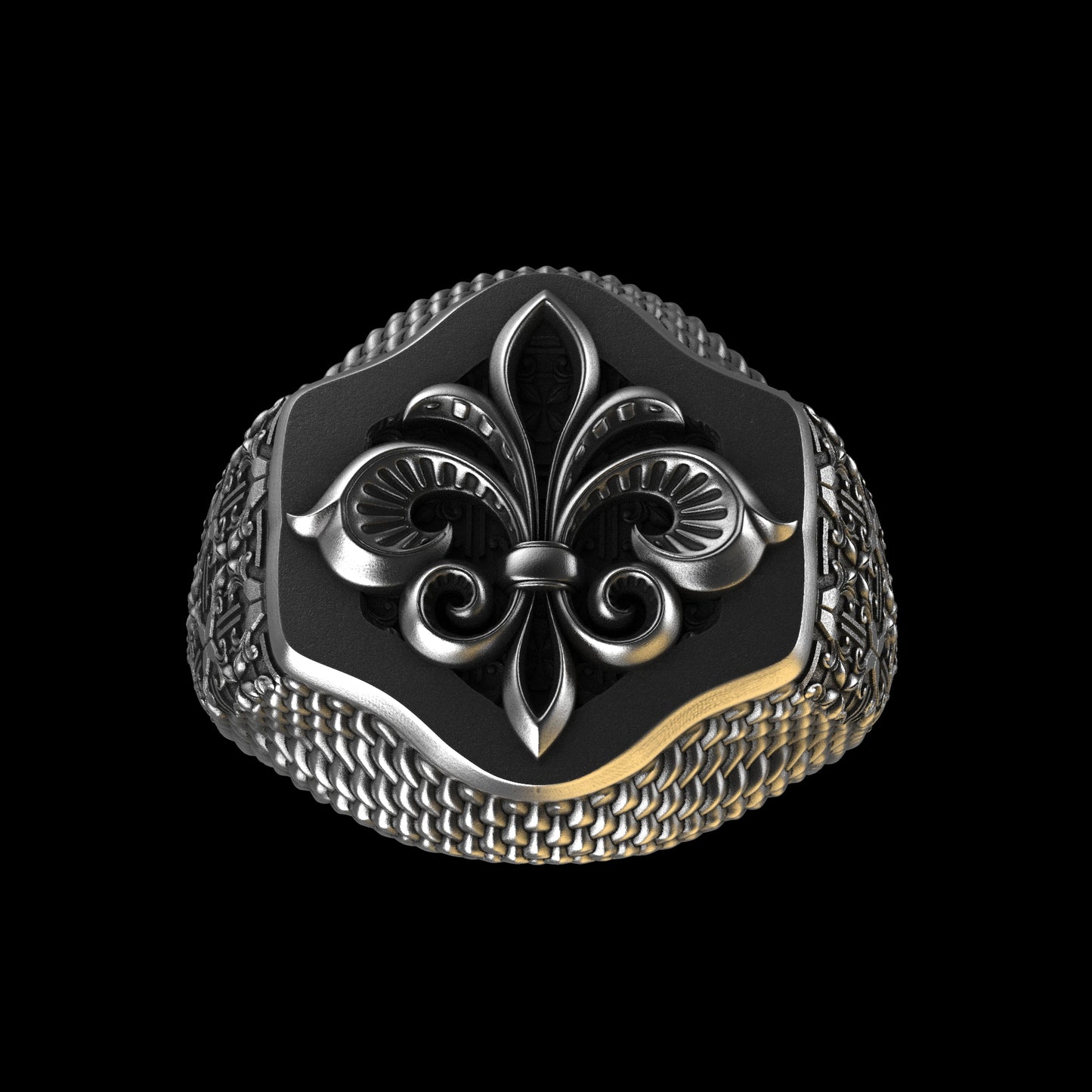Fleur De Lis Signet Sterling Silver