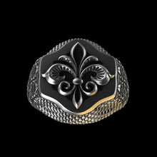 Load image into Gallery viewer, Fleur De Lis Ring Sterling Silver