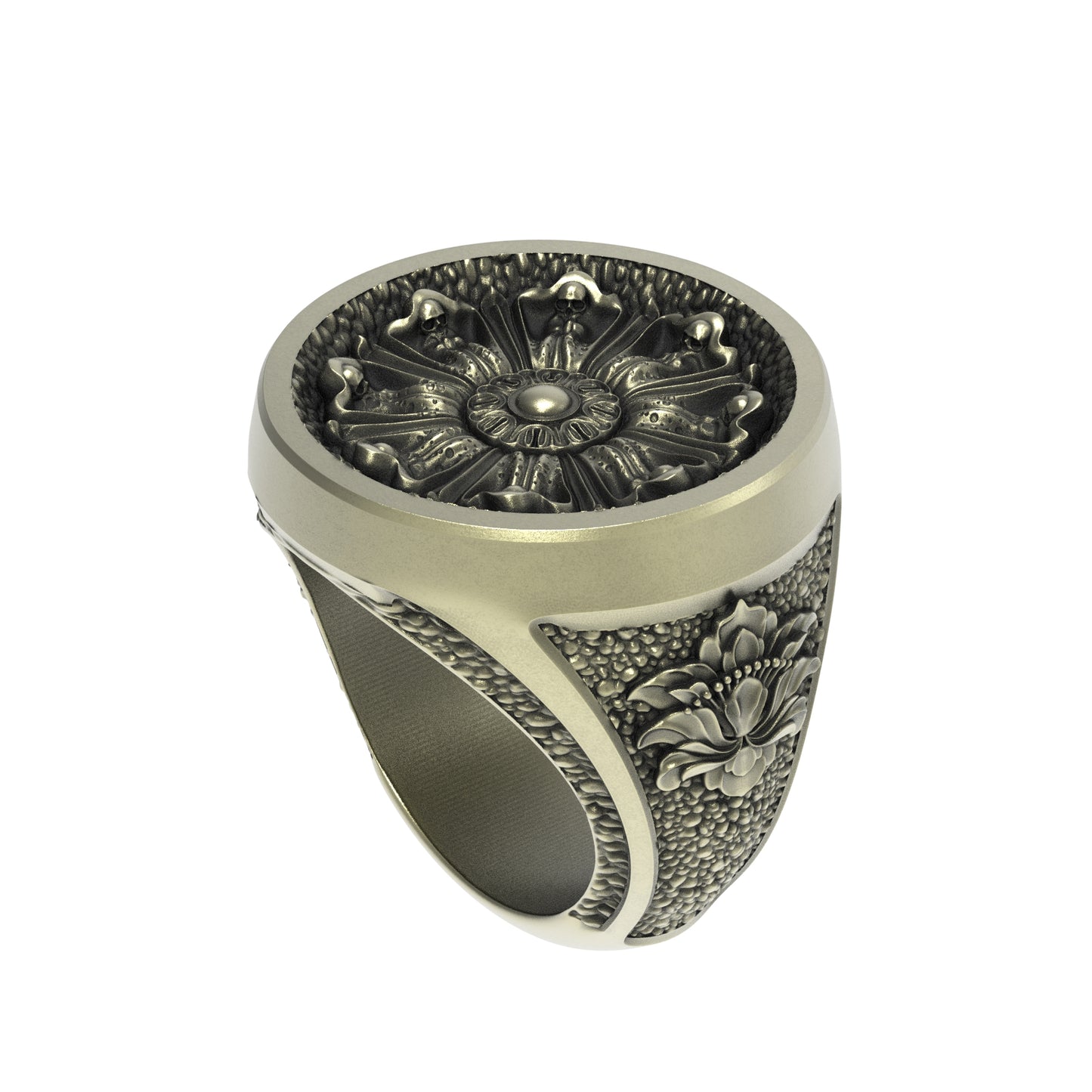 Sello ornamental de bronce