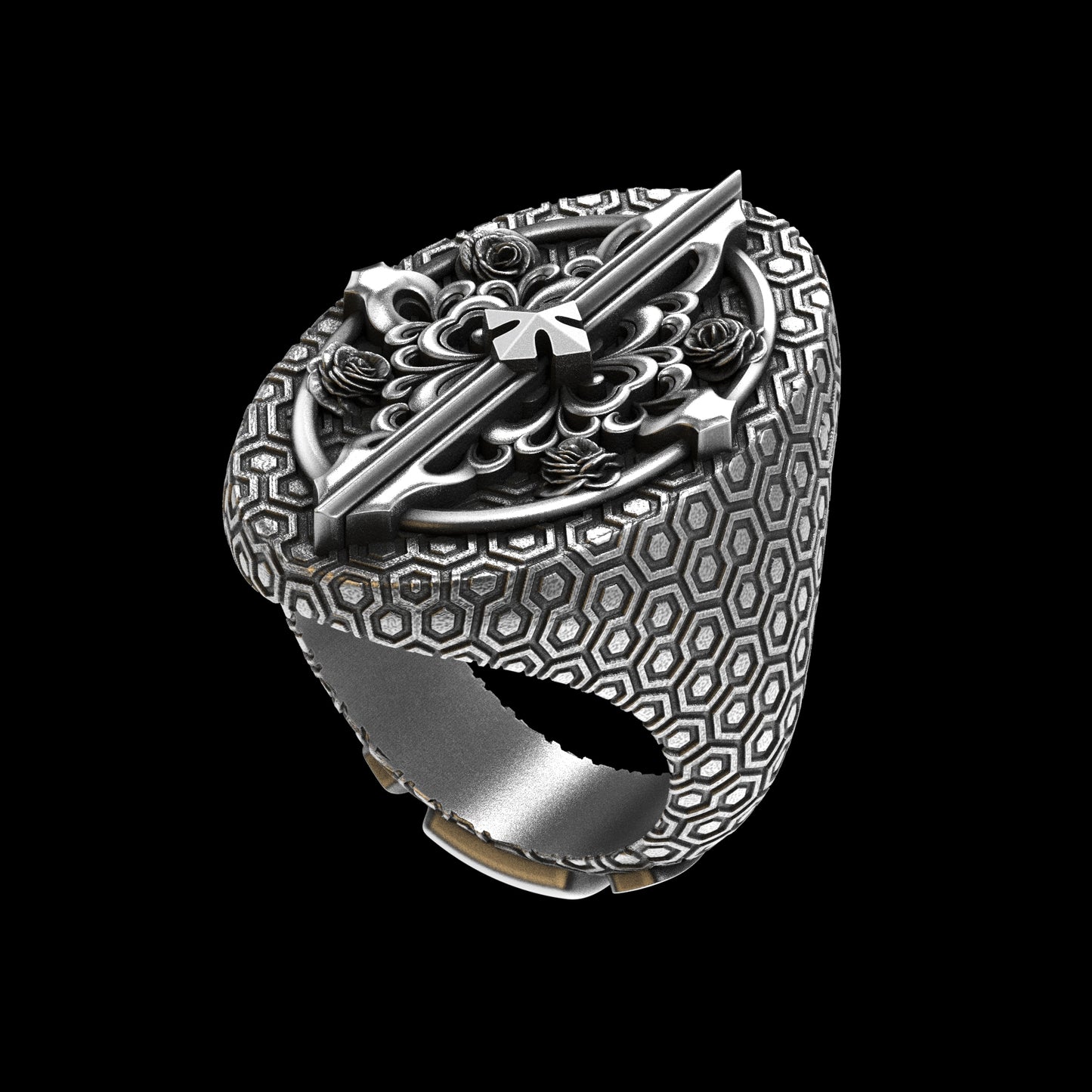 Plata de ley rosa gótica