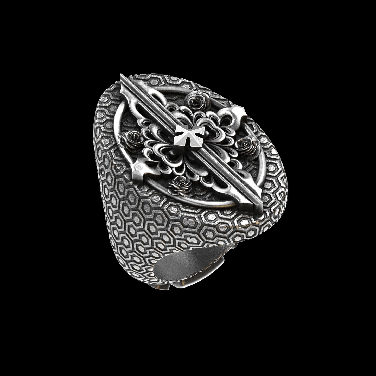 Plata de ley rosa gótica