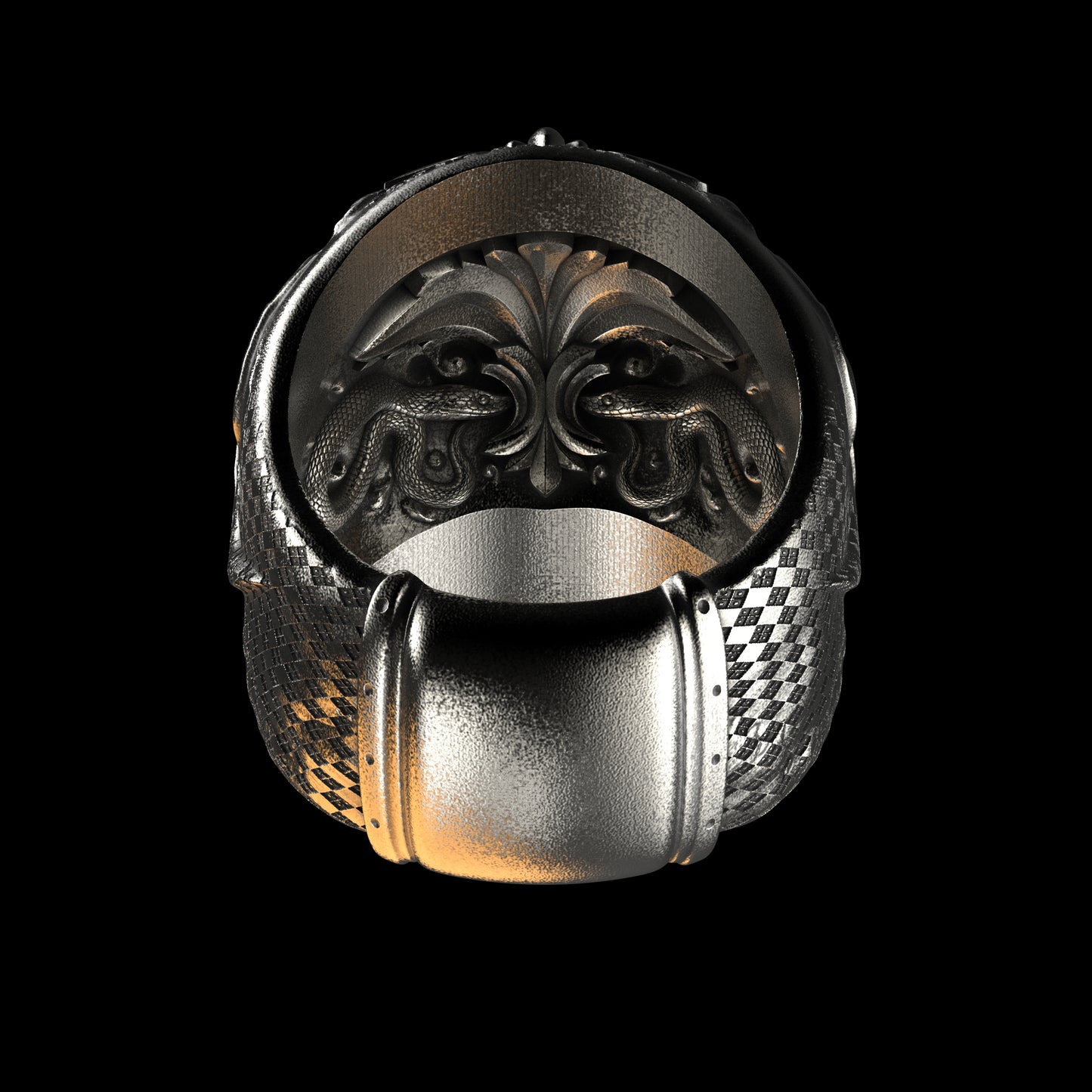 Sentinel Skull Ring Sterling Silver