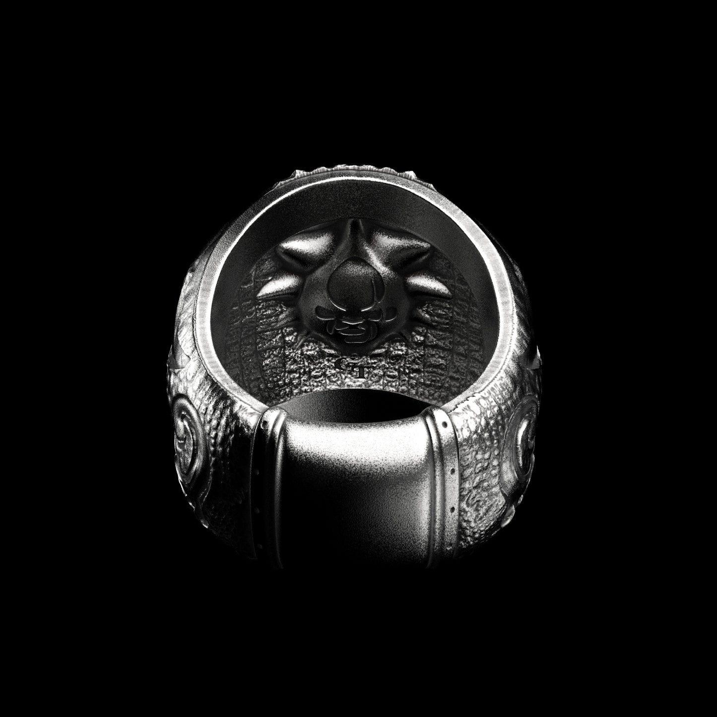 Size 10 Croc Skin Skull Ring Sterling Silver In Stock
