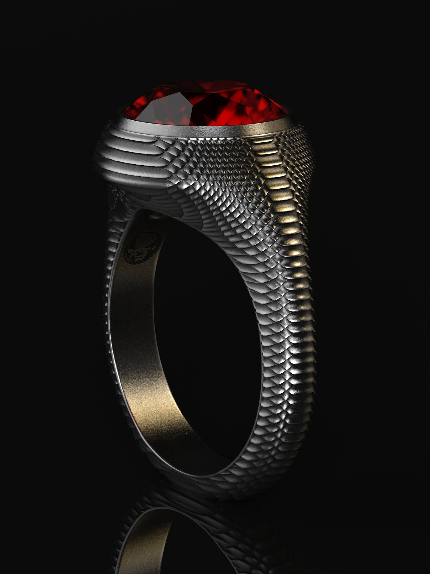 Serpentine Gem Signet Ring