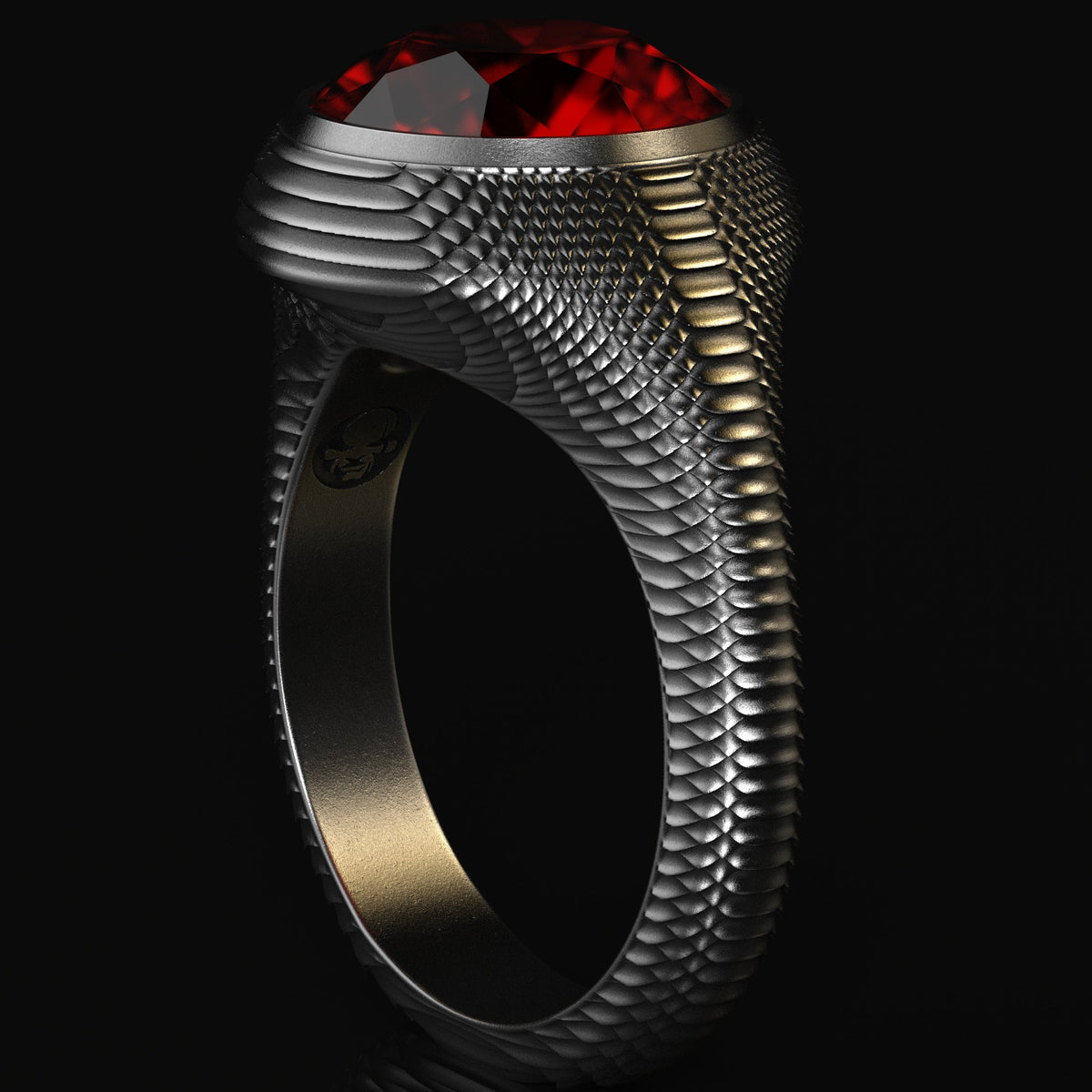 Serpentine Gem Signet Ring