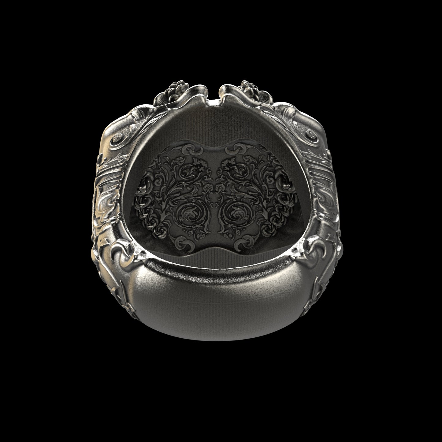 Floral Tigress Ring Sterling Silver
