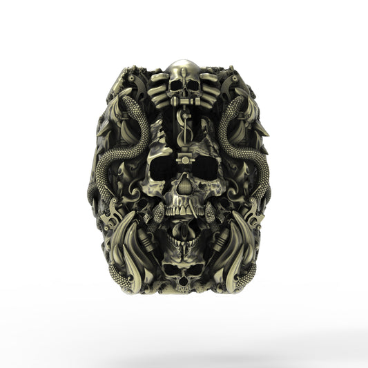 Brass Tattoo Totem Ring