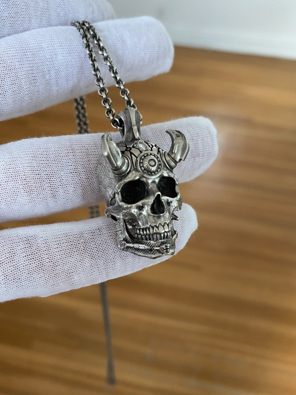 TechSkull.3 Sterling Pendant