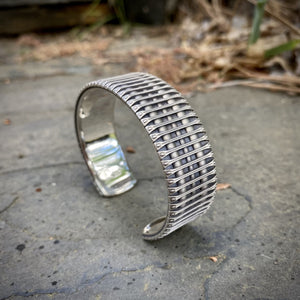 Bracketed Cuff Sterling Silver