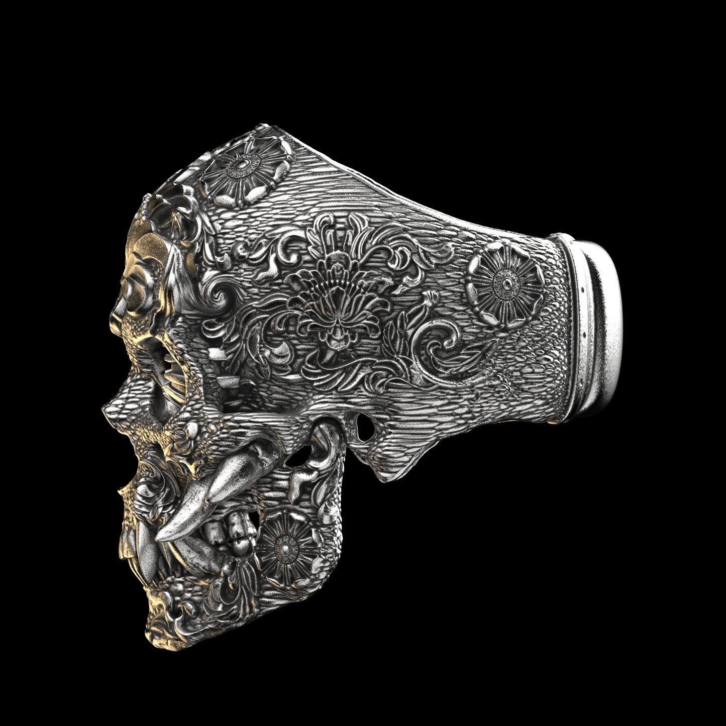 Oni Skull Sterling Silver