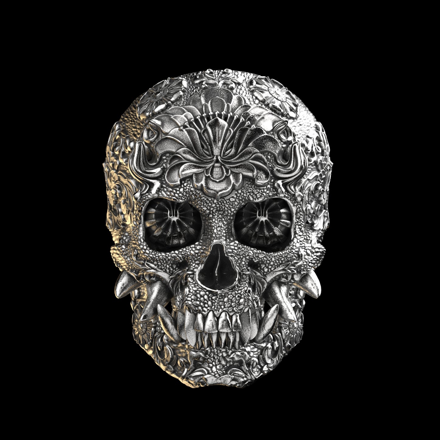 Oni Skull Sterling Silver