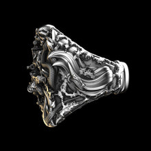 Load image into Gallery viewer, Tattoo Totem Ring Sterling Silver
