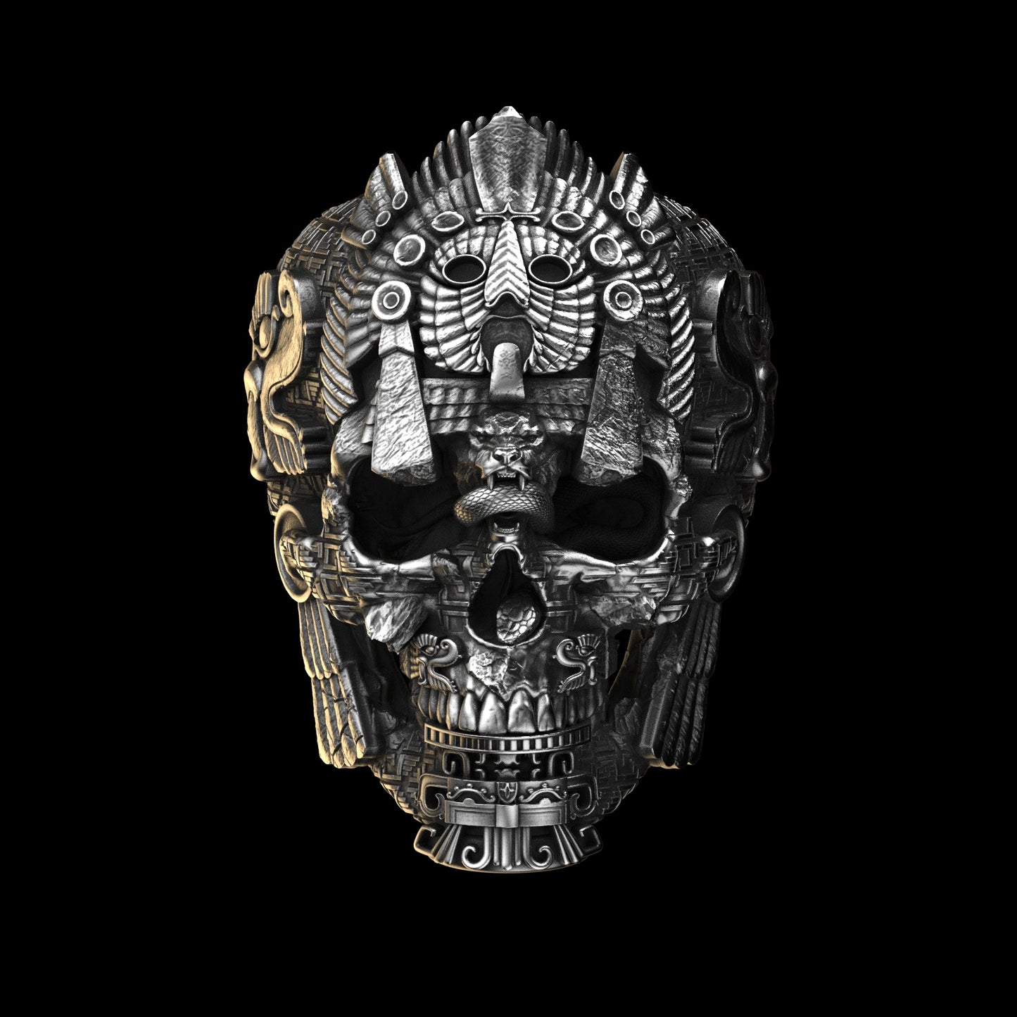 Meso Skull Sterling Silver