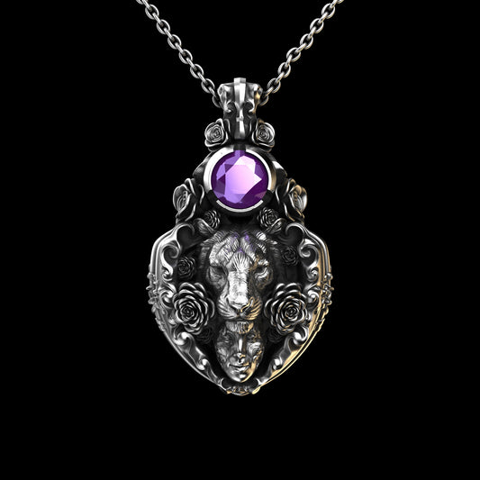 Floral Tigress Gemstone Pendants