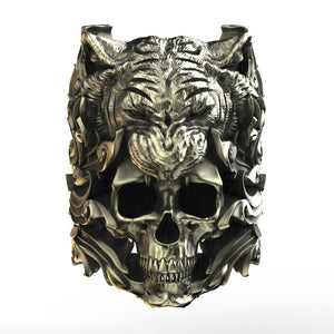 Brass Tiger Skull Ring