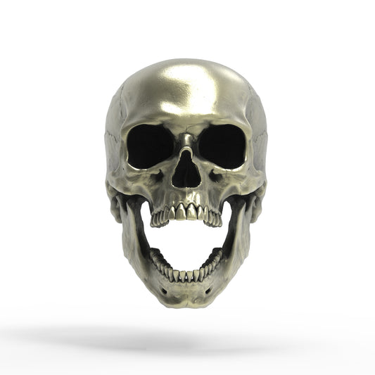 Anillo de calavera con mandíbula abierta SIA de latón