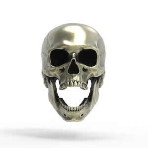 Brass SIA Open Jaw Skull Ring