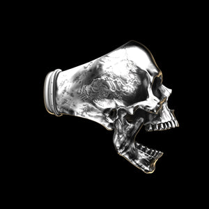 Anatomical Skull Ring Open Jaw (SIA) Sterling