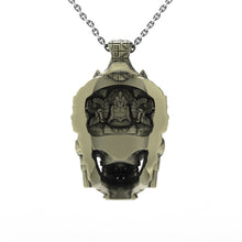 Load image into Gallery viewer, Brass MesoSkull Necklace