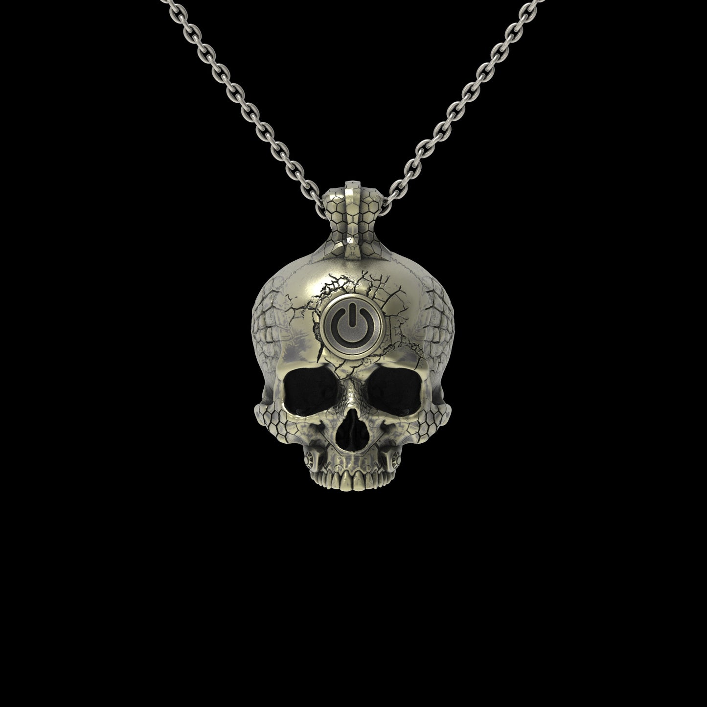 Brass TechSkull.2 Pendant