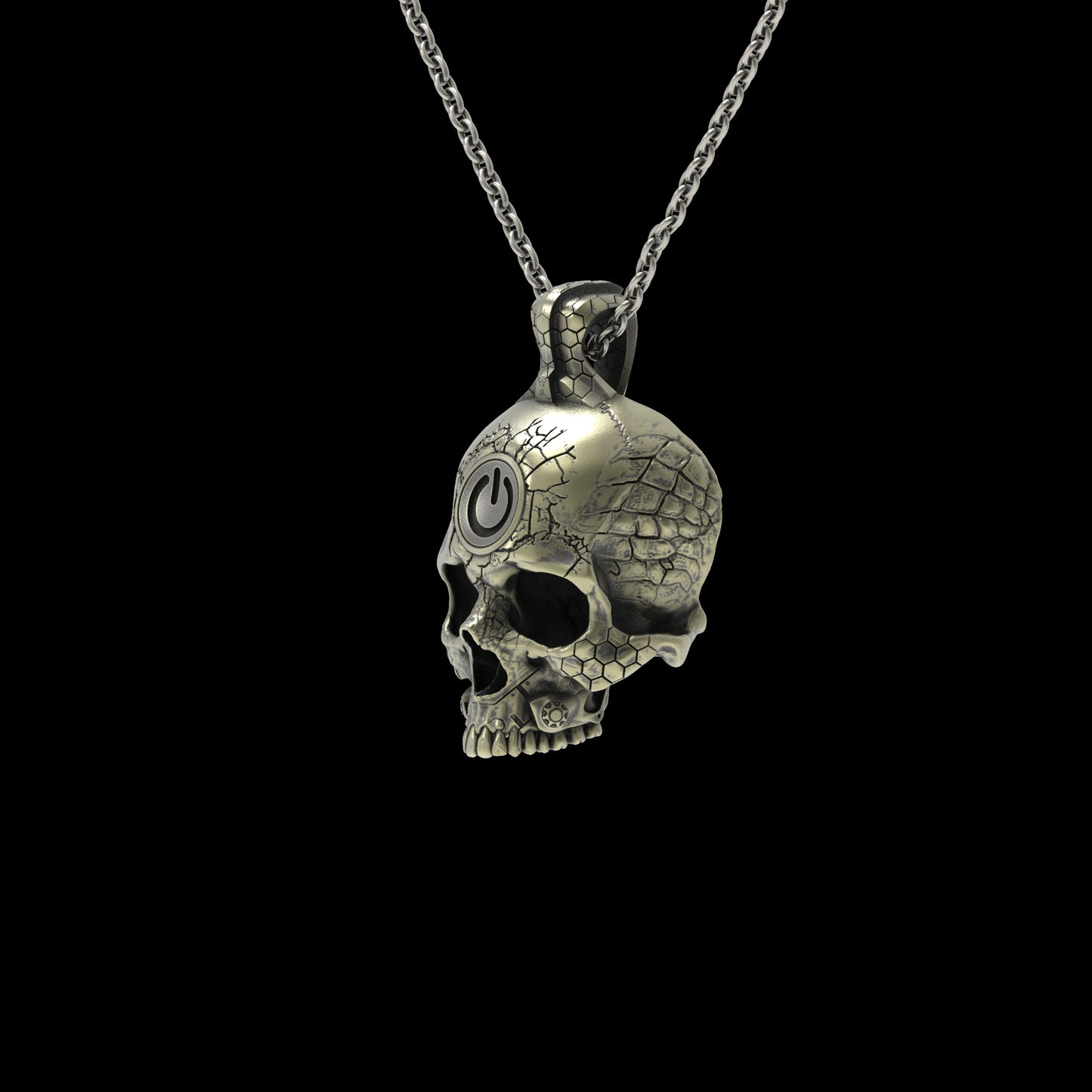 Brass TechSkull.2 Pendant