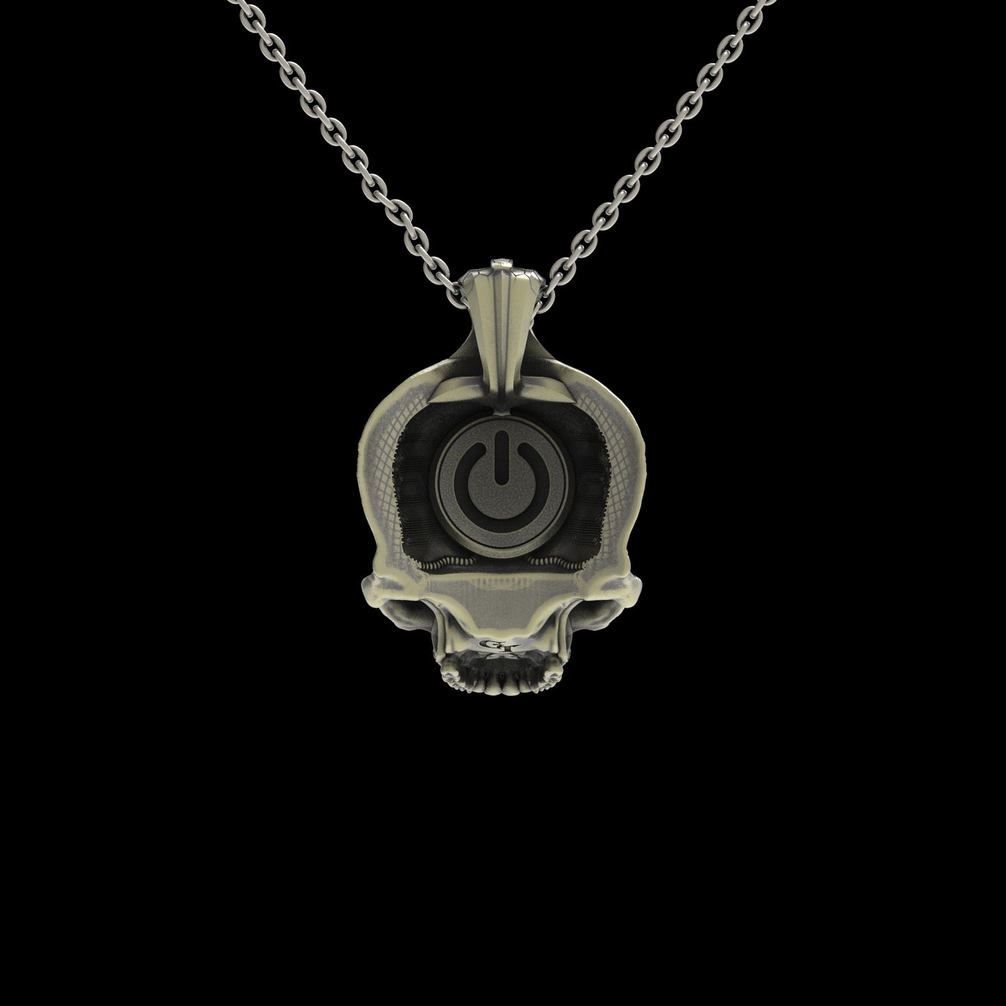 Brass TechSkull.2 Pendant