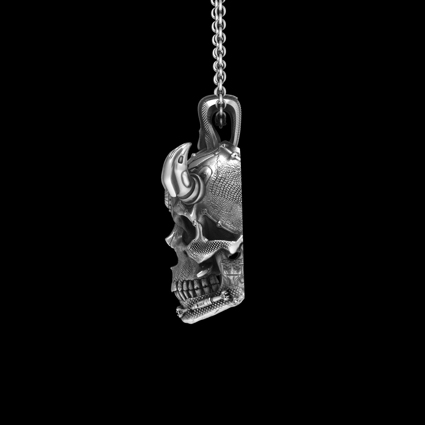 TechSkull.3 Sterling Pendant