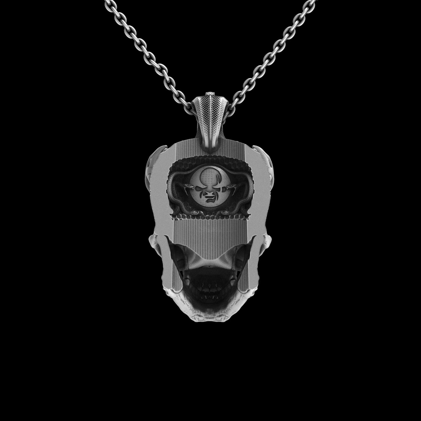 TechSkull.3 Sterling Pendant