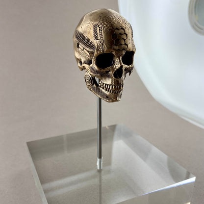 Escultura TechSkull.1 de Latón Pequeña