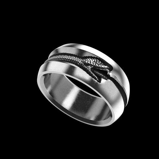 Ouroboros Band Sterling Silver