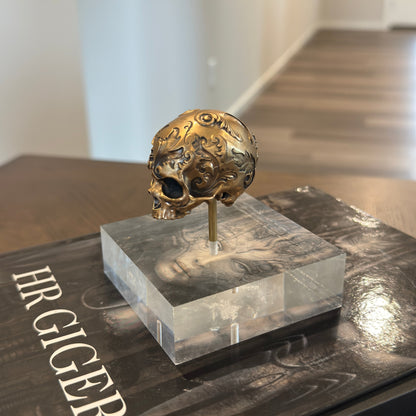 Escultura TechSkull.1 de Latón Pequeña