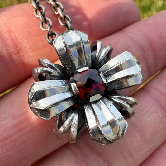 Double-Sided Flower Pendant