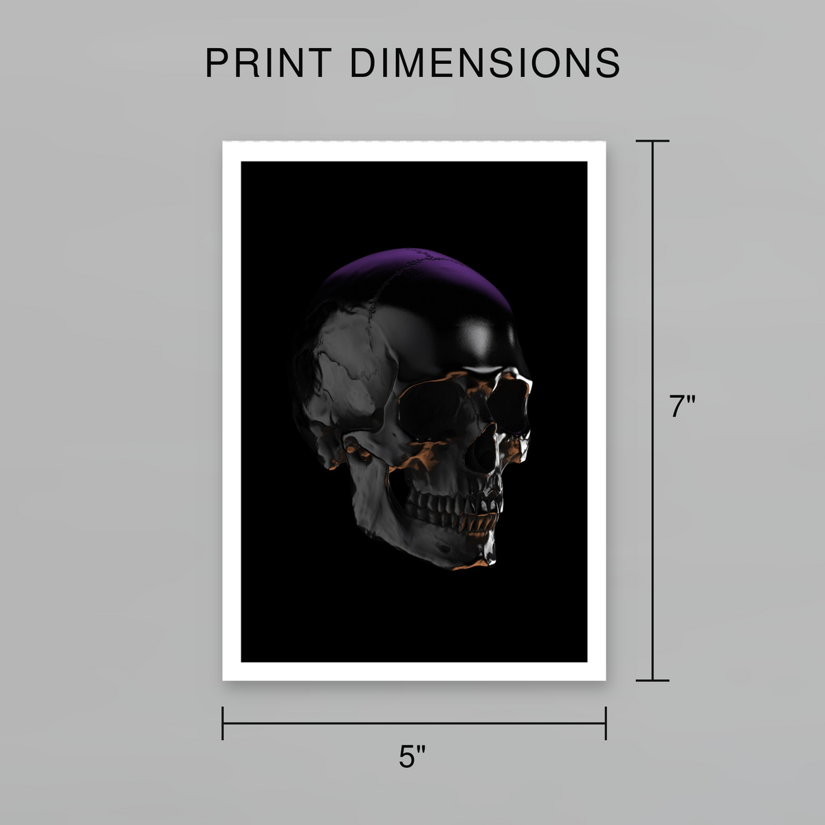 Black Moon Art Print (SIA Skull)