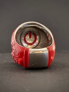 TechSkull.2 Ring Red Ceramic Sz9