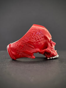 TechSkull.2 Ring Red Ceramic Sz9