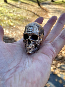 Brass TechSkull.1 Sculpture Small