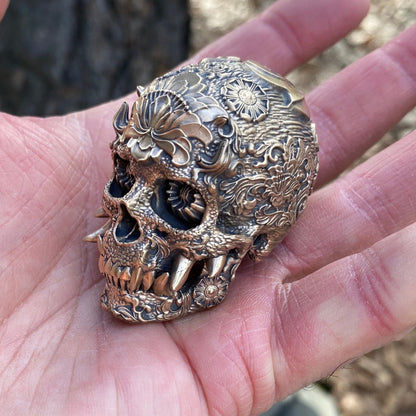 Escultura TechSkull.1 de Latón Pequeña