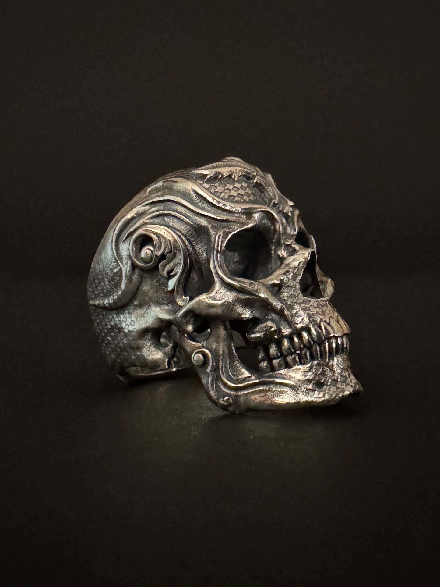 Size 10 Sentinel Skull Ring On Hand