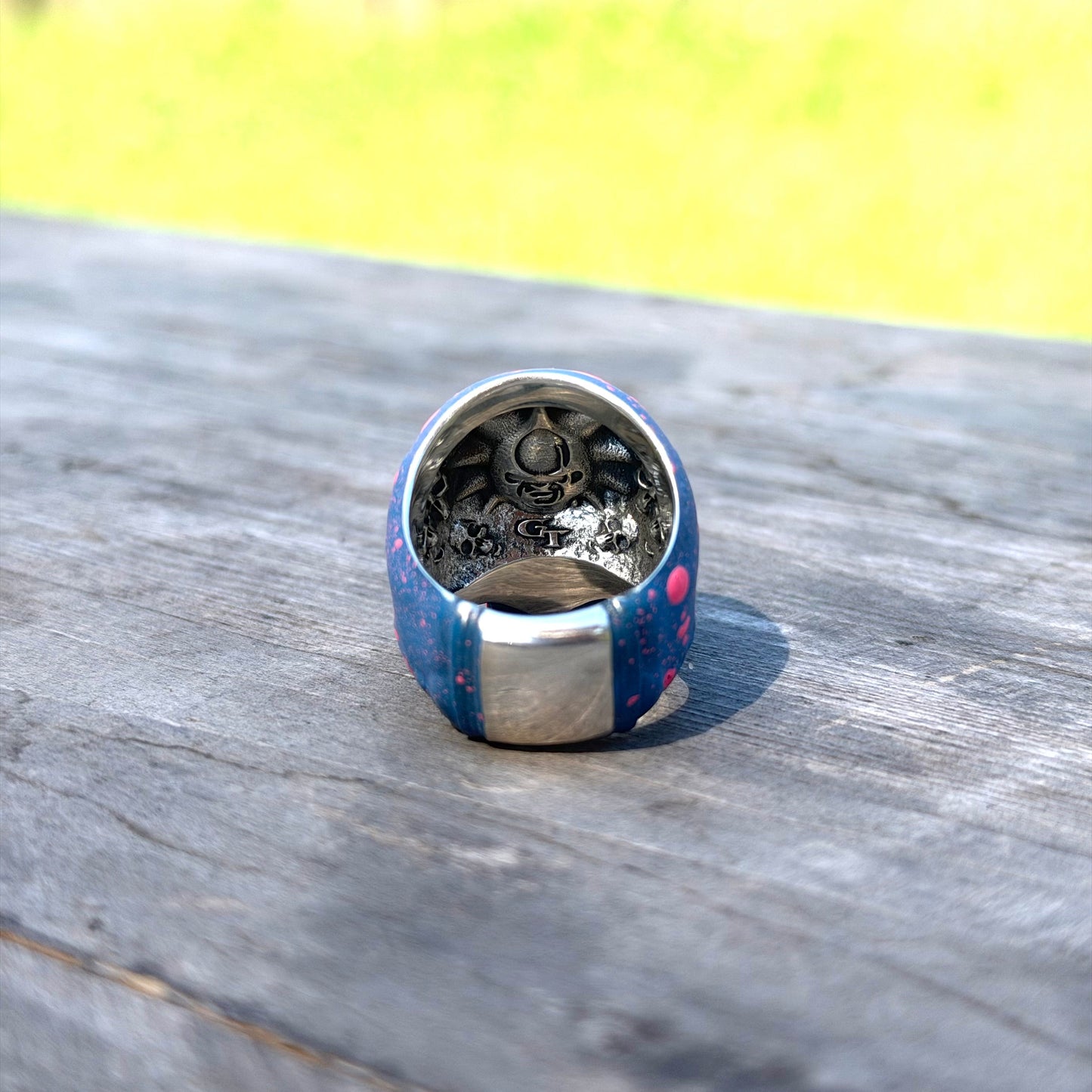 VIP Cotton Candy Skull Sterling w/ Gold Sockets