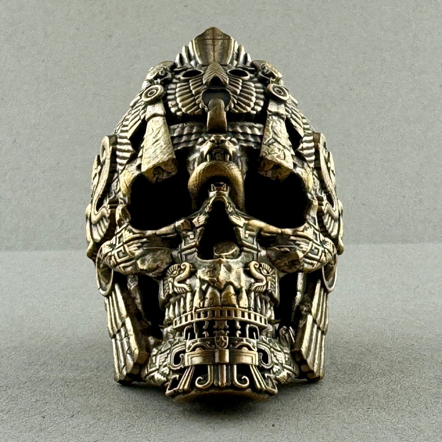 Brass MesoSkull Sculpture Small