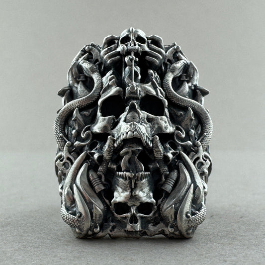 Anillo Tótem Tatuaje Plata Esterlina