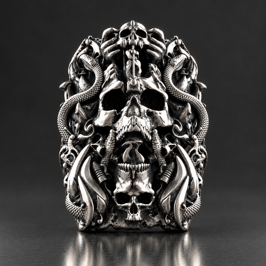 Anillo Tótem Tatuaje Plata Esterlina