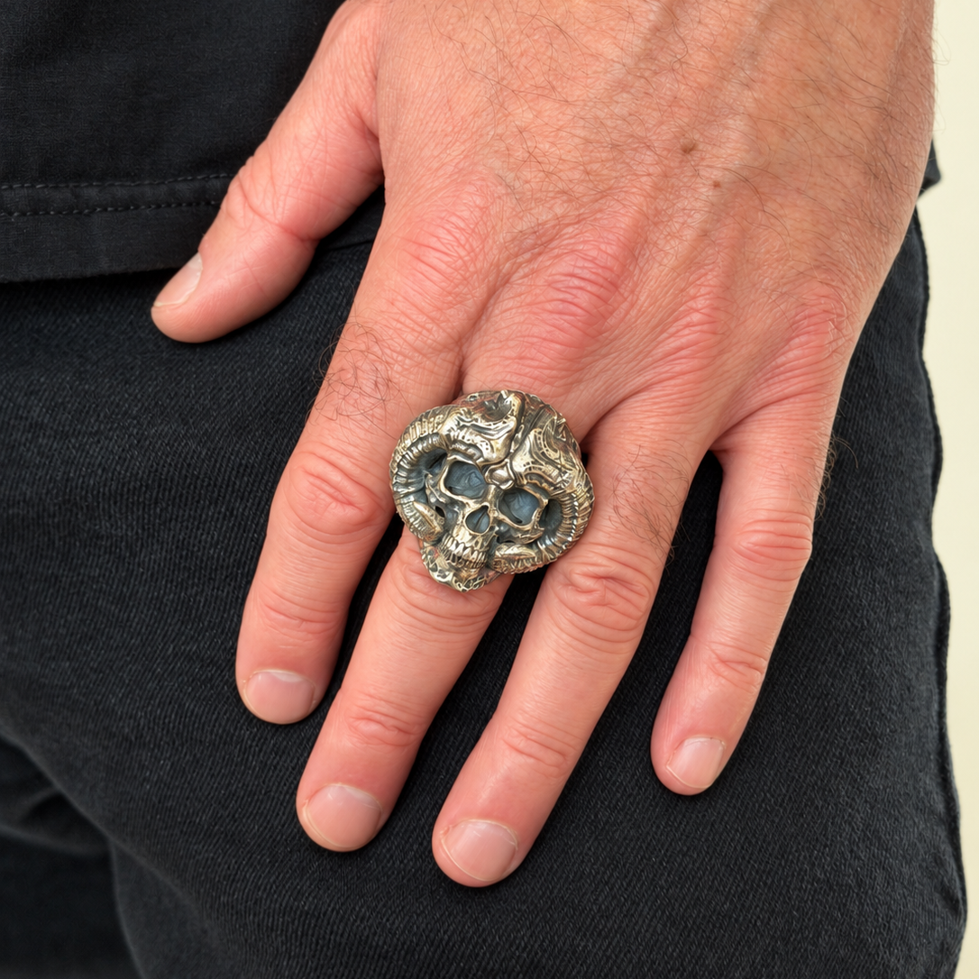 Horned Demon Sterling Silver