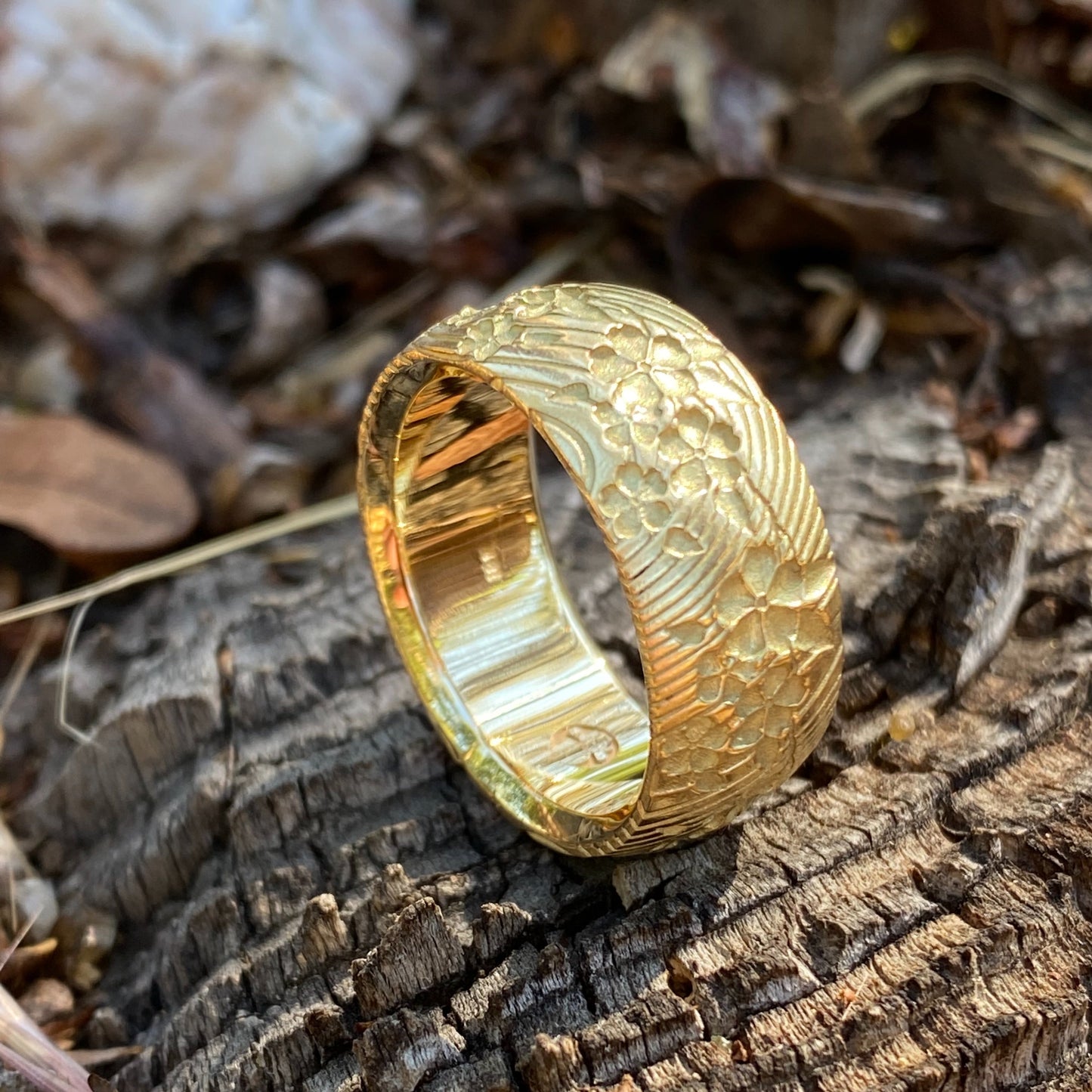 Gold Cherry Blossom Band
